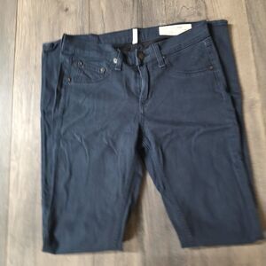 Rag & Bone High Rise Leggings Jeans Black Size 26 Dark Blue Denim Womens